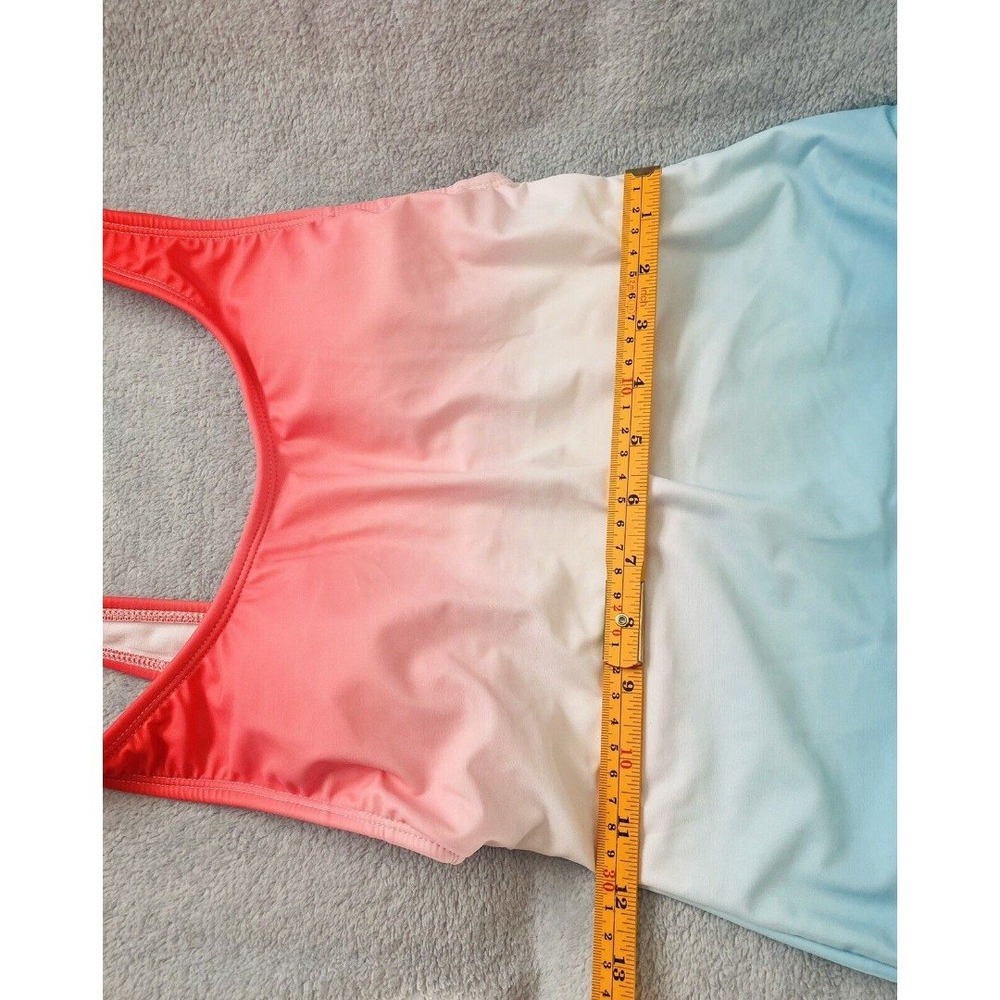 Women's One Piece Swimsuit Multicolor Blue size M summer clothes New - Picture 3 of 12